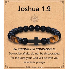 Gifts for Teenage Boys, Cross Bracelet Easter Basket Stocking Stuffers for Teen Boys Kids, Birthday Graduation Christmas Valentines Day Christian Baptism Confirmation First Communion Gifts for Men