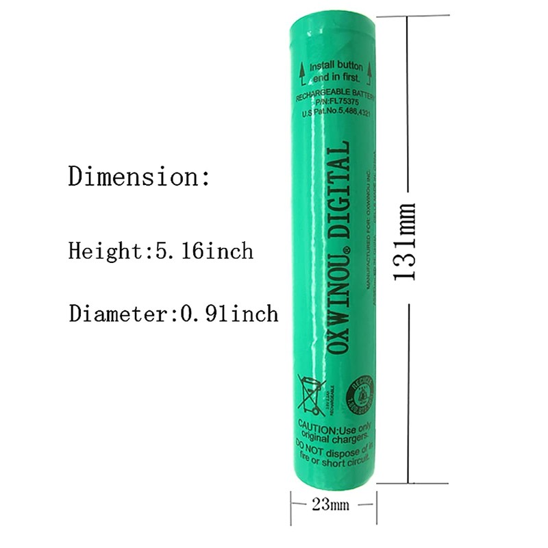 3.6V 2200mAh NI-MH OXWINOU Digital Battery Compatible with Streamlight Stinger