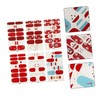 Healeved 3sets Christmas Nail Art Sticker Strips Nail Glitter Enhancement