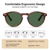 CARFIA Vintage Polarized Sunglasses for Men UV400 Protection Hand-polished Acetate
