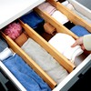 Utoplike Bamboo Drawer Dividers Large, 4'' High Adjustable Kitchen Drawer