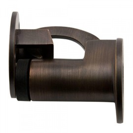Naiture Brass Flat Top Doorstop with Hook in Oil Rubbed Bronze Finish