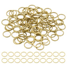 PATIKIL 12 mm OD x 10 mm ID Earring Beading Hoop, Pack of 100 Copper Round Solid Copper Beading Finding Rings Loops for Jewellery Making Necklaces Earrings Key Chains Copper