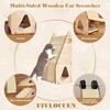 FIVLOCCEN Enhanced Wood-Framed Cat Scratching Post: Large Sisal Cat Scratcher,