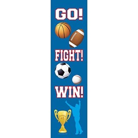 24 Sports Bookmarks for Kids - Basketball, Baseball, Soccer, Football Design - Colorful Two Sided Glossy - Birthday Party Supplies - Reading Incentives - School Student Prizes (Blue Sports)