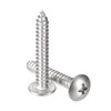 sourcing map Phillips Head Self Tapping Screws, #12x1-1/2" 304 Stainless