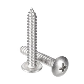 sourcing map Phillips Head Self Tapping Screws, #12x1-1/2" 304 Stainless Steel Wood Sheet Metal Screw 50pcs