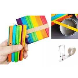 La Brujita Wax 50 Soportes Para Centrado De Pabilo Madera + 100 Pegantinas