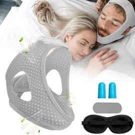 Anti Snore Device,Adjustable & Breathable Snore Reduction Chin Strips