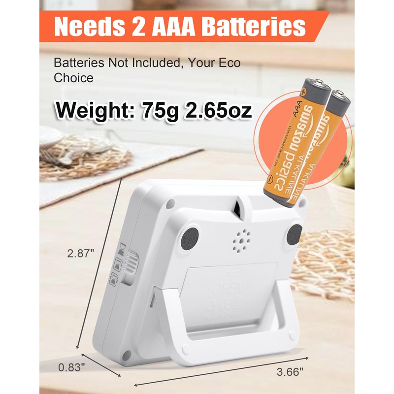 TPNEG Dual Kitchen Timer Digital - Large Display, Easy to