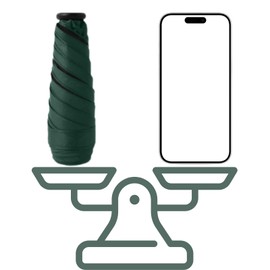 ANNIE MO Carbon fiber black rubber sunscreen umbrella UPF50|Ultra lightweight and portable|Panda silicone umbrella box(blackish green)