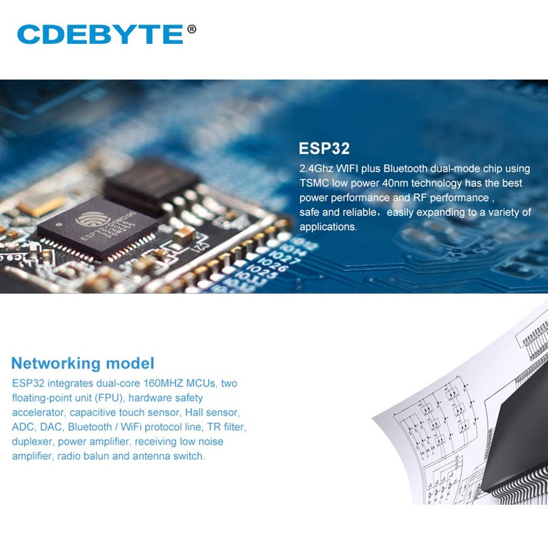 WiFi Bluetooth Module ESP-WROOM-32 ESP32 ESP-32S 240MHz Dual Core CPU