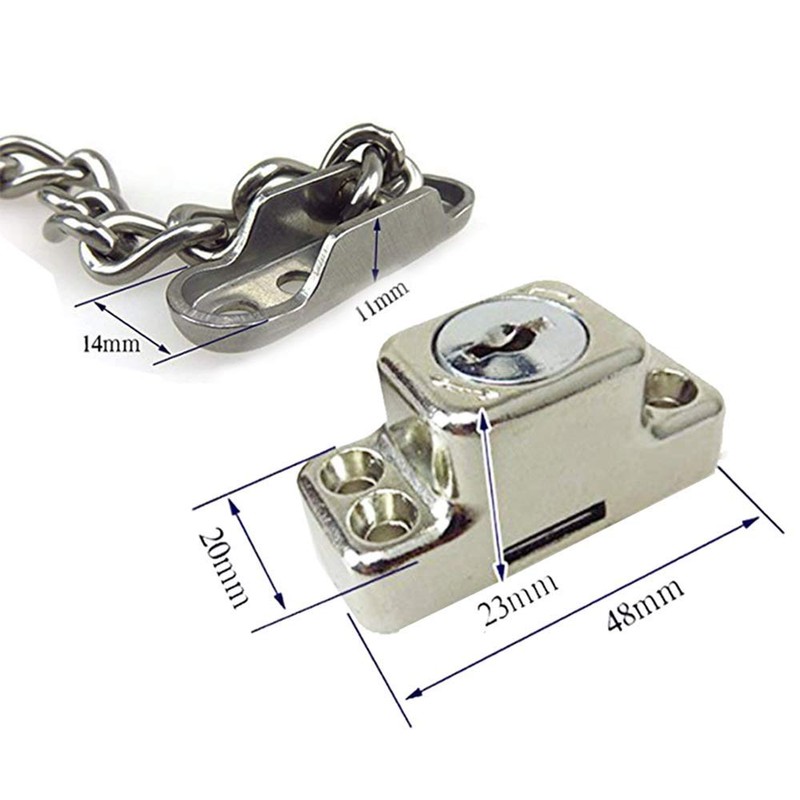 Stainless Steel Window Chain Lock Guard Door Restrictor Child Safety