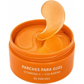 Parches para Ojos con Vitamina C y Colágeno, para Ojeras, Bolsas y Arrugas, 80 Unidades