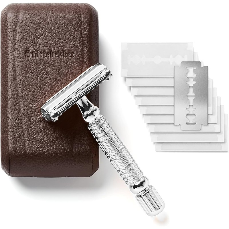 Störtebekker® Premium Shaving Stand Set - with Safety Razor, Shaving