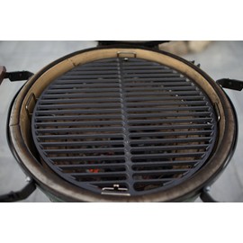 15.5" Cast Iron Grate Grids Sear Grate Fire Pit,Dracarys Round Cooking Grate big green egg accessories Fit for Medium Big Green Egg Grill Dome Char-Griller or Same Size Charcoal Grill(Medium - 15.5")