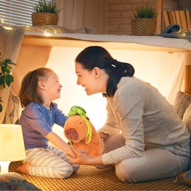 xinrongda Capybara Plush Toy, Capybara Carrying Turtle Toy, 23CM Realistic Soft Stuffed Animal Guinea Pig Toys, Easter Gifts for kids, Christmas Stocking Fillers Kids Boys Girls