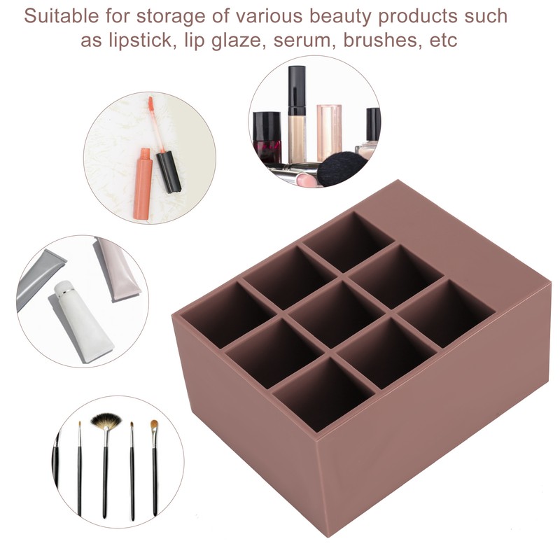 Lipstick Holder Cosmetic Makeup Desk Lipstick Display Stand Organizer Storage