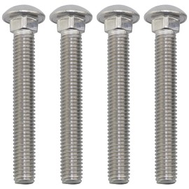 FMHXG 4PCS 304 Stainless Steel Carriage Bolts M8x60 Large Round Head Bolts for Indoor Outdoor Dock Piling Installation Swing Industrial