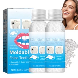 Temporary Tooth Filling, Tooth Filling Repair Kit with Moldable False Teeth,Replace Missing or Broken Teeth with Dental Repair Beads,Thermal Forming & DIY Dental Repairs Granules