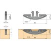 Gedotec KNAPP FAST Universal Sliding Connectors Wooden Connector Plastic Grey