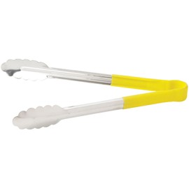 Winco Utility Tong with Yellow Non-Slip Grip, 16-Inch