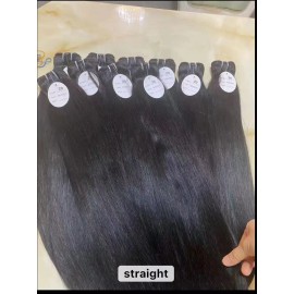 Wholesale Vietnamese Raw Human Hair Weave Bundles High Quality Original Double Drawn Natural Wave Hair Burmese Curlystyle: Straight, color: natural color, Stretched Length: 16 Inches