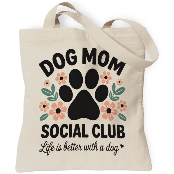 Dog Mom Tote Bag for Women, Gift for Dog Lovers,