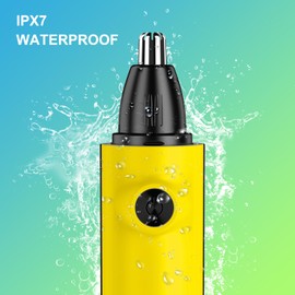 Aiefeya Nose Hair Trimmer for Men & Women, IPX7 Waterproof, USB Rechargeable, Easy Cleaning, All-in-ONE Facial & Eyebrow Trimmer (Yellow)