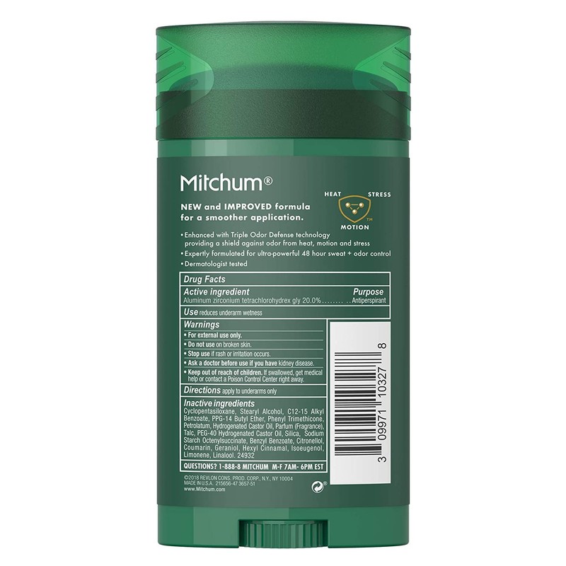 Mitchum Men Advanced Control, Clean Control Invisible Solid 2.7 oz