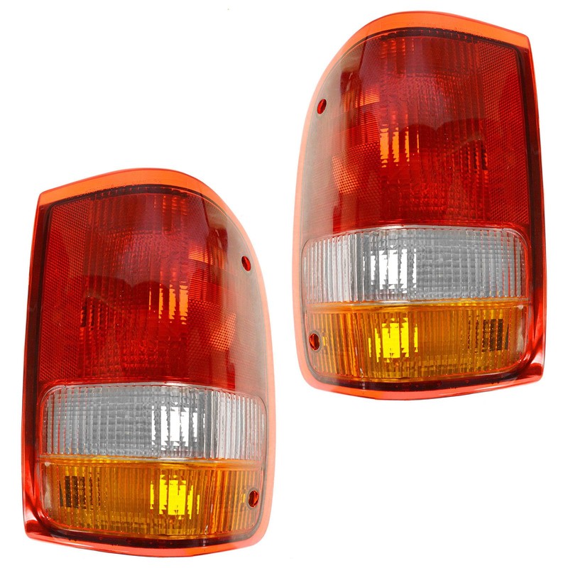 TRQ 2 Piece Driver & Passenger Side Tail Light Assembly