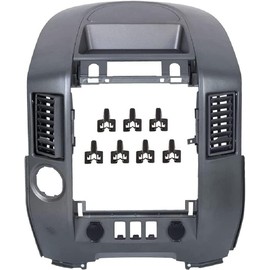 KUAFU Center Dash Instrument Panel Lid Compatible with 2004-2006 Nissan Titan XE SE Armada SE Replacement for 682578S800 Center Dash Instrument Panel Bezel W/o Speaker Bezel (Silver Gray)