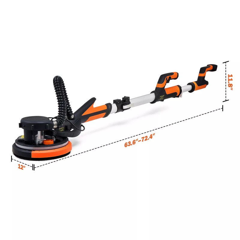 Preenex 9" Drywall Sander 850W Vacuum System 800-2000RPM Variable Speeds