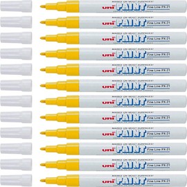 Uni-Paint 63705 PX-21 Oil-Based Paint Marker, Fine Point, Yellow 12-Count
