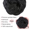 S-noilite 2Pcs Messy Bun Hair Piece Wavy Messy Hair Bun