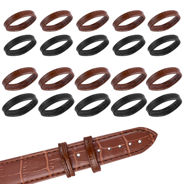 Framendino, 20 Pack Leather Watch Band Keeper Holder Loop Replacement