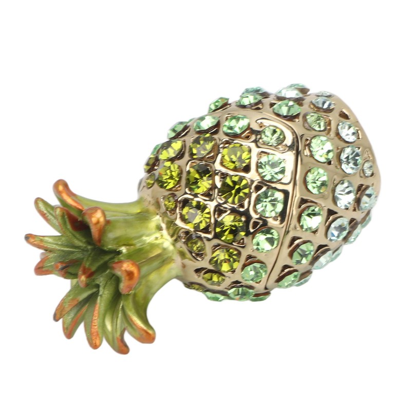 Trinket Boxes Vintage Exquisite Handcraft Rhinestones Trinket Boxes Hinged Jewelry
