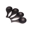 BambooMN - 3.5" Small Solid Bamboo Round Scoop - Black