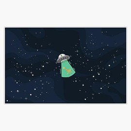 Alien Abducting Giraffe Perfect Gift For Giraffe Lovers And Alien Lovers Funny Alien Space Ship Abducting Giraffe Vinyl Window Bumper Sticker Decal 5"