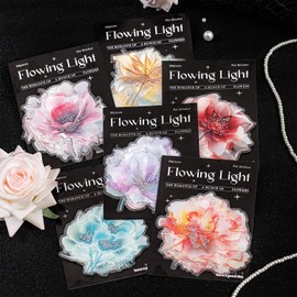 Alideco 120 Sheets Flake Seals, Collage Material, Paper, Lace Utopia Stickers, Retro Dreamy Flowers, Overseas Korea, Sticker Pad, Memo Paper, Notebook Material, Diary Decoration Supplies