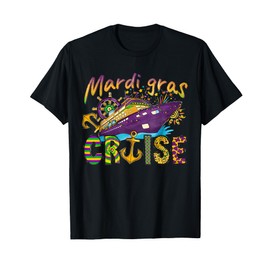 Mardi Gras Cruise Cruising Mask Cruise Ship Party Costume T-Shirt