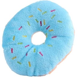 Zenarao Donut Shape Plush Pet Toy, Lovely Donut Squeaky Squeaking Sound Toy for Squeaky Plush Dog Toy Chew, Pet Supplies