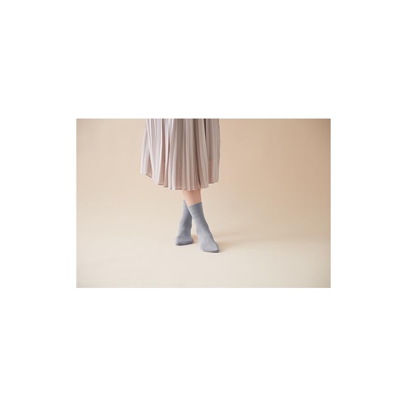 Gunze SABRINA Socks, 2 Pairs Set, Compression Crew Length, Women's,