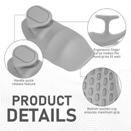 Asitanie 2 Stück Gym Grips,Gym-Griffe für Gewichtheben,Tragbare Gewichthebergriffe,Handgreifer für Bodybuilding,für Bodybuilding,Achselzucken,Hantelheben (Grau)