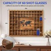 Tristcily Large World Map Shot Glass Display Case 60 Slots