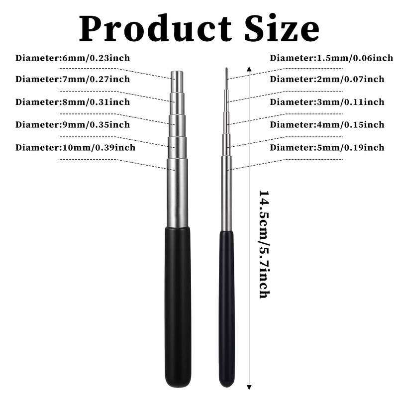 2 Pack Coil Jig Tool Set, Stainless Steel Micro 1.5mm-10mm