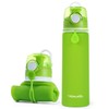 Valourgo Collapsible Water Bottle, Silicone Foldable with Leak Proof Valve