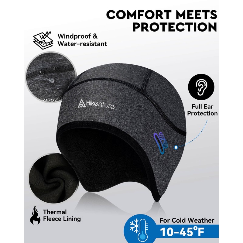 Hikenture Skull Cap Helmet Liner with Glasses Holes, Winter Thermal