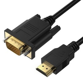 IEOVIEE Cable HDMI a VGA 1.8M, Unidireccional HDMI (Fuente) a VGA (Monitor) Macho a Macho, Compatible para Computadora HDMI, Monitor VGA, Proyector, R