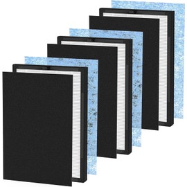2 Pack AirMax 8L HEPA Replacement Filter Set Compatible with Okaysou Airmax 8L Air Purifier, 3-in-1 H13 True HEPA and Blue Ultra-Filter, Carbon Pre-filter